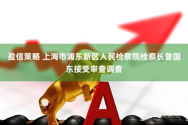 盈信策略 上海市浦东新区人民检察院检察长曾国东接受审查调查